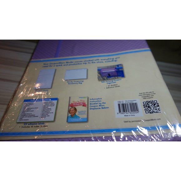 Coupon Mom! Coupon Binder and EXTRAS Holds 300 Coupons Set NIP - Purple Plaid - Picture 8 of 9